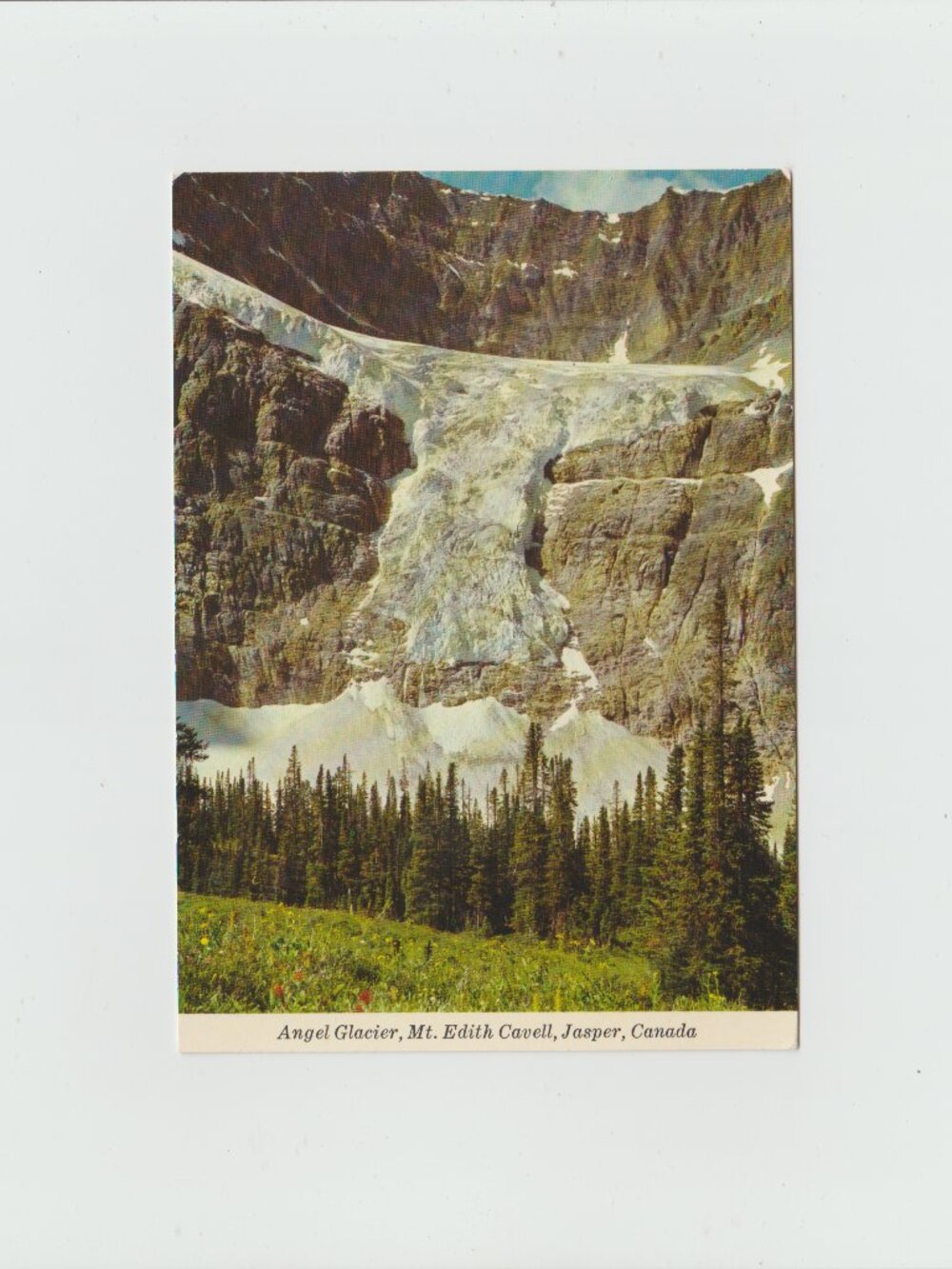 Vintage Angel Glacier On Mount Edith Cavellin Jasper National Park, Alberta